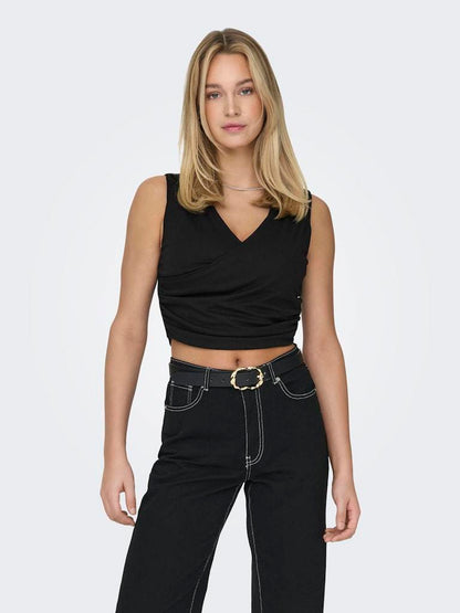 Top - Only Onlfox S/L Wrap Top Jrs