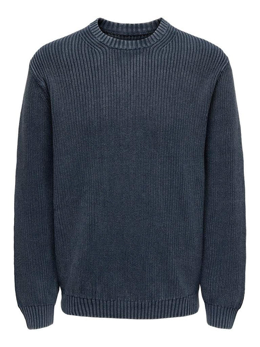 PULLOVER - ONLY & SONS ONSROSU VIN 7 WASH CREW PULLOVER