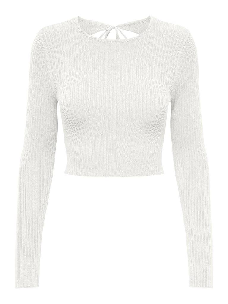 Pullover - Only Onlmeddi Ls Crop Backdetail Oneck Cc Knt