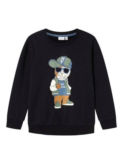 FELPA - NAME IT NKMOKLOKKEN LS SWEAT BRU BOX