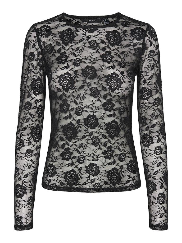 T-SHIRTS - VERO MODA VMSILKE LS O-NECK TOP JRS