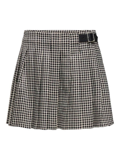 GONNA - ONLY ONLCATH PLISSE CHECK SKIRT XT WVN