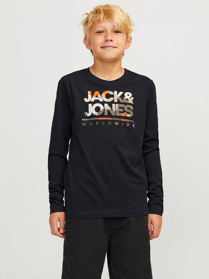 T-SHIRT - JJJUNIOR JJLUKE TEE LS CREW NECK MNI