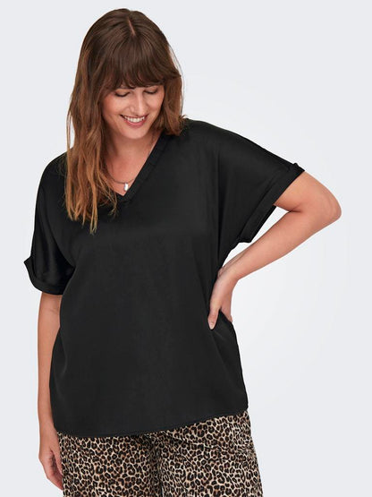 BLUSA - ONLY CARMAKOMA CARBRYNJA S/S IN-ONE TOP WVN