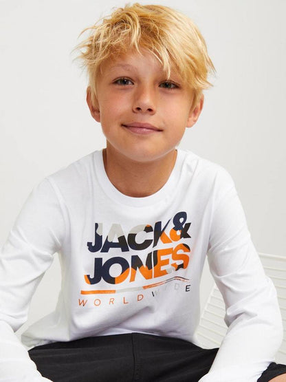 T-SHIRT - JJJUNIOR JJLUKE TEE LS CREW NECK MNI