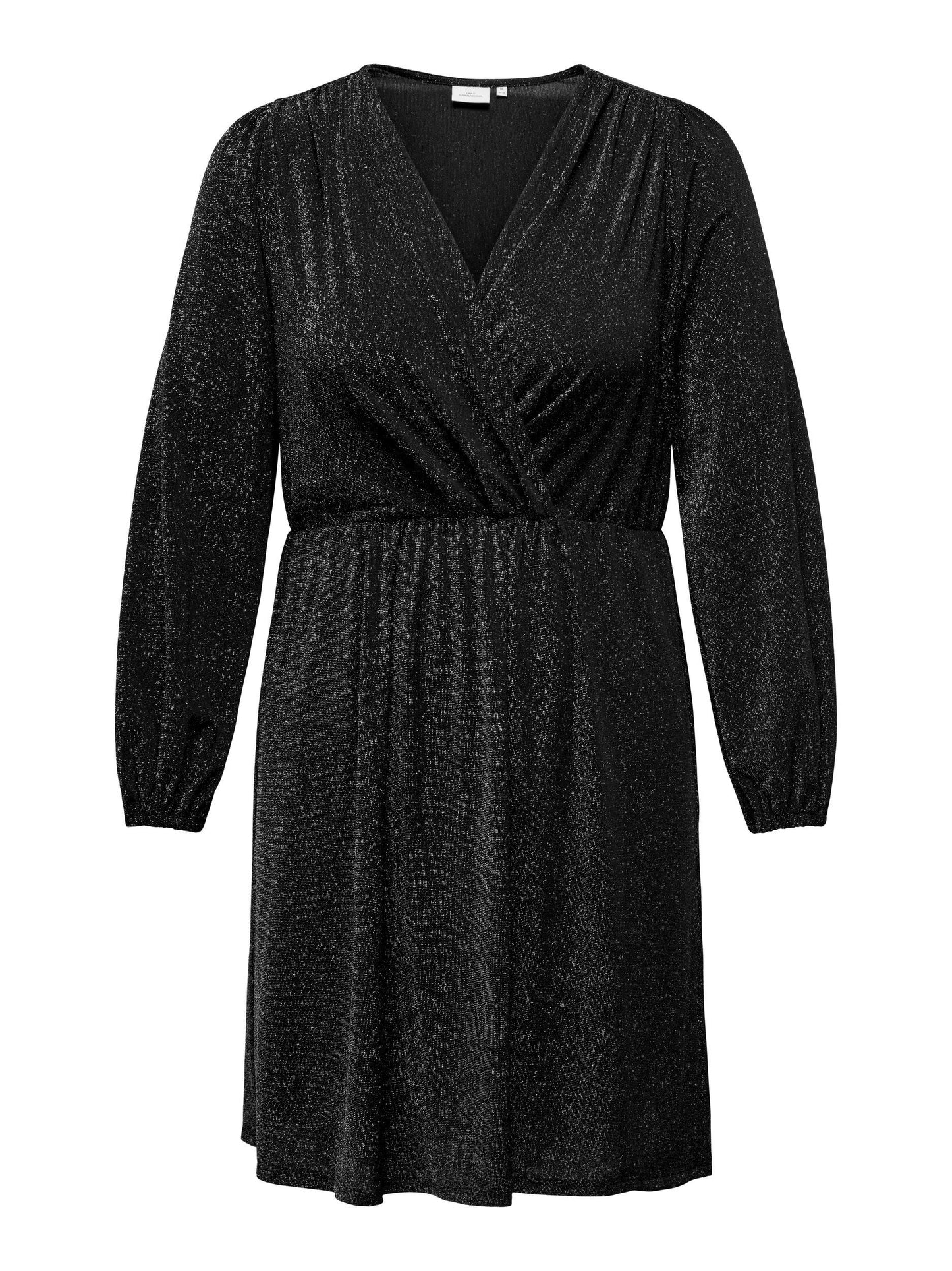 Vestito Corto Carfiesta L/S Vneck Glitter Dress Jrs Only Carmakoma