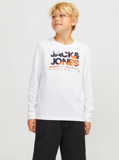 T-SHIRT - JJJUNIOR JJLUKE TEE LS CREW NECK MNI