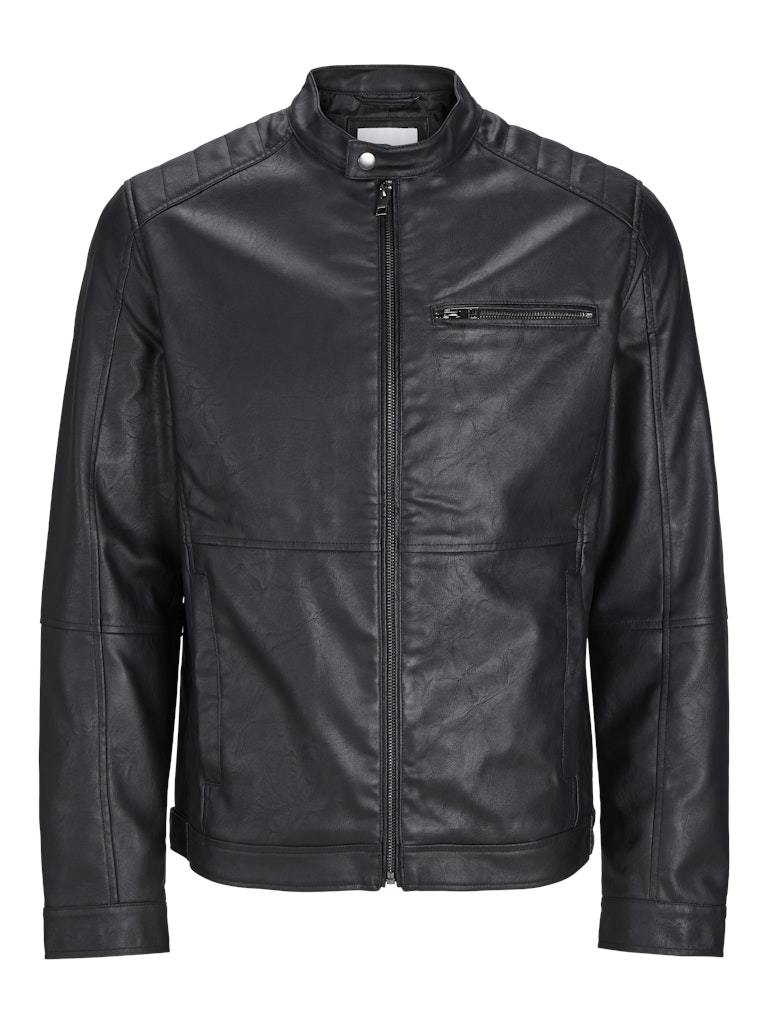 BIKER - JACK&JONES JJEDYLAN PU BIKER JACKET NOOS