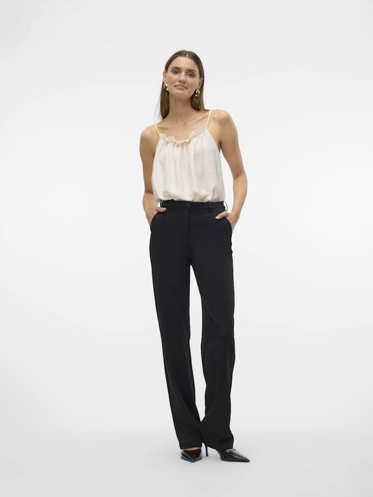 PANTALONE - VERO MODA VMMAYA MW STRAIGHT SOLID PANT NOOS