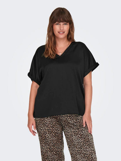 BLUSA - ONLY CARMAKOMA CARBRYNJA S/S IN-ONE TOP WVN