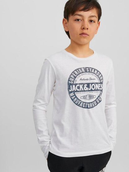 T-Shirt M/L - Jjjunior Jjejeans Tee Ls O-Neck 23/24 Noos Jnr