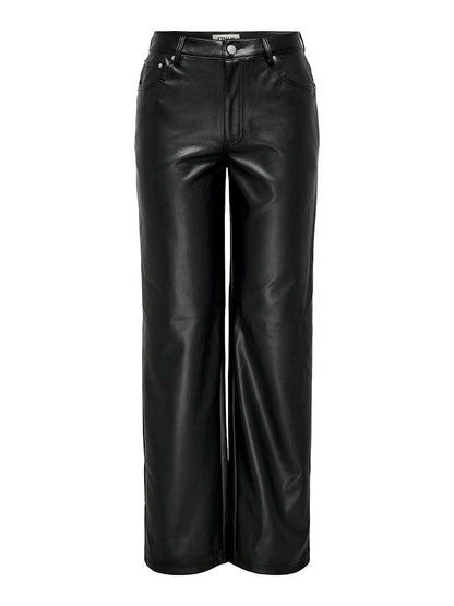 PANTALONE - ONLY ONLKIRI HW STR FAUX LEATHER PNT