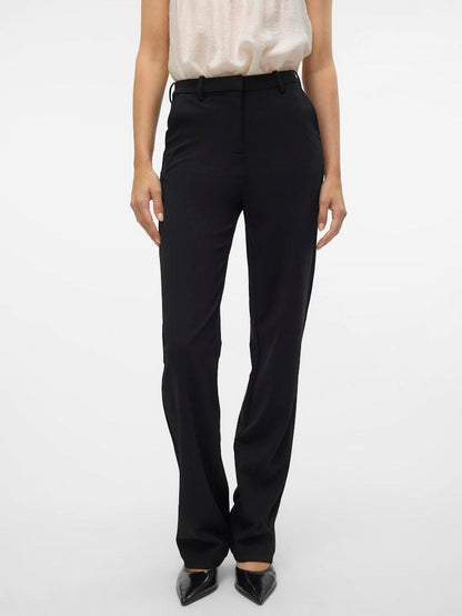 PANTALONE - VERO MODA VMMAYA MW STRAIGHT SOLID PANT NOOS