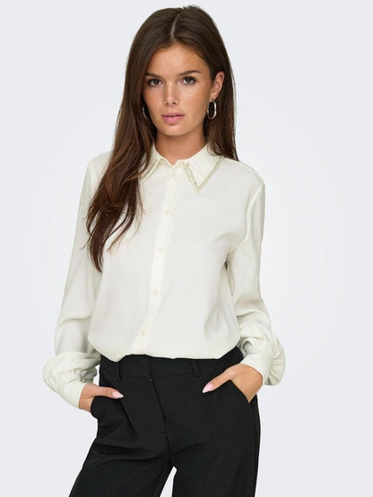 CAMICIA - ONLY ONLVINEA LIFE LS JEWELLERY SHIRT WVN