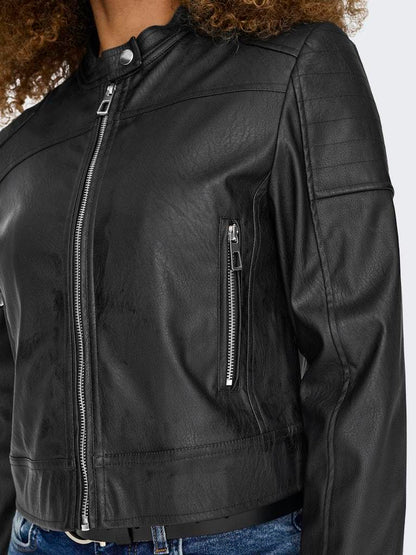 BIKER - ONLY ONLAMIA FAUX LEATHER MOTO JACKET CC OTW