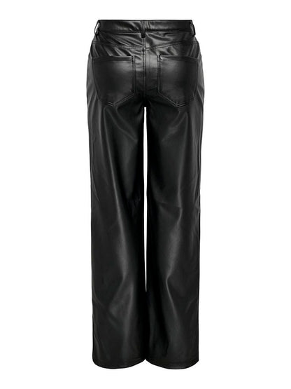 PANTALONE - ONLY ONLKIRI HW STR FAUX LEATHER PNT