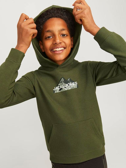 FELPA - JJJUNIOR JCOMOUNTAIN LOGO SWEAT HOOD SN MNI