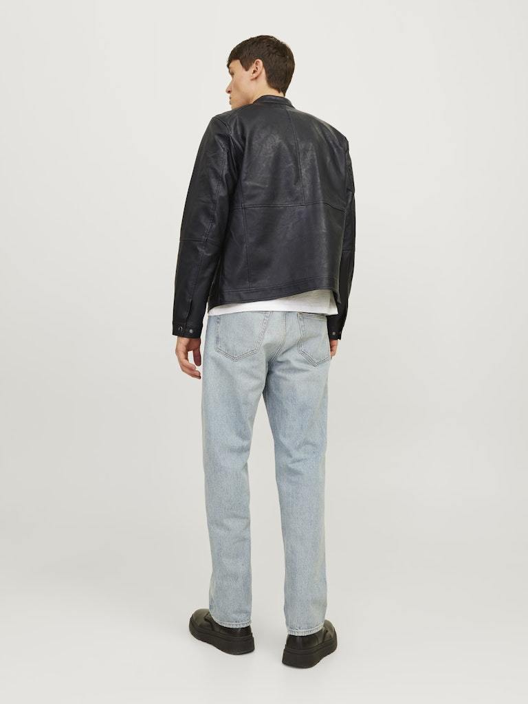 BIKER - JACK&JONES JJEDYLAN PU BIKER JACKET NOOS