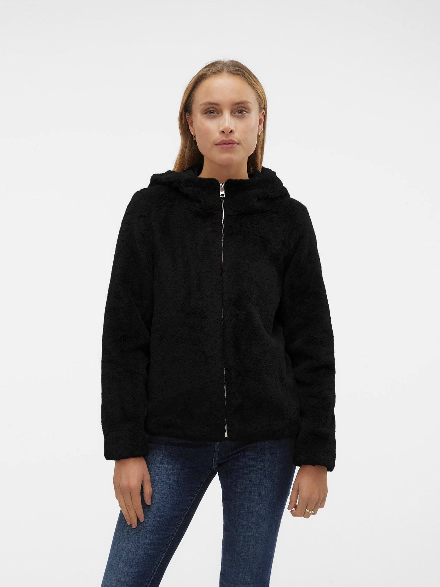 Giacca Vmsonjahoodie Short Faux Fur Jacket Boos Vero Moda