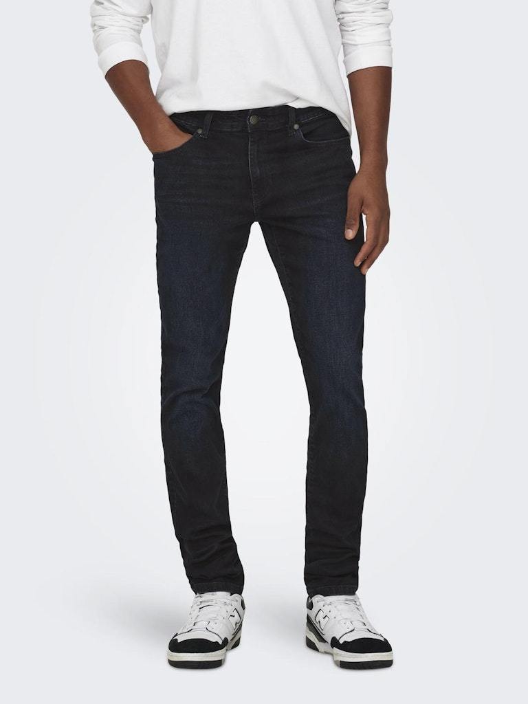 JEANS - ONLY & SONS ONSLOOM SLIM B. BLACK 6921 MAT DNM NOOS