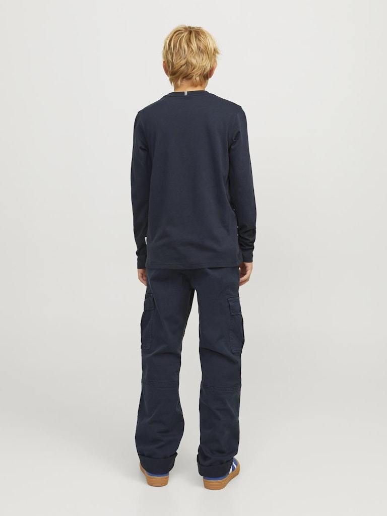 T-SHIRT - JJJUNIOR JORFREDERIKSBERG BOX SCRIPT TEE LS JNR