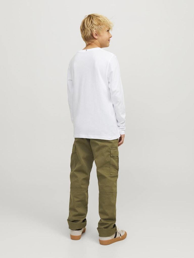 T-SHIRT - JJJUNIOR JORFREDERIKSBERG BOX SCRIPT TEE LS JNR