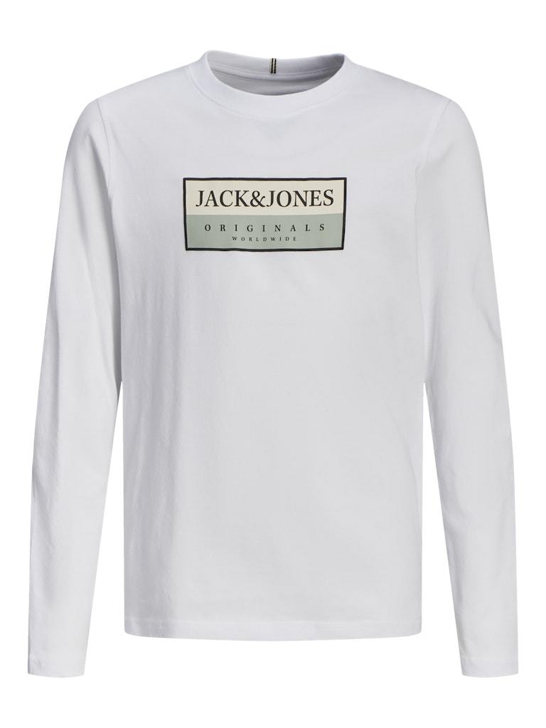 T-SHIRT - JJJUNIOR JORFREDERIKSBERG BOX SCRIPT TEE LS JNR