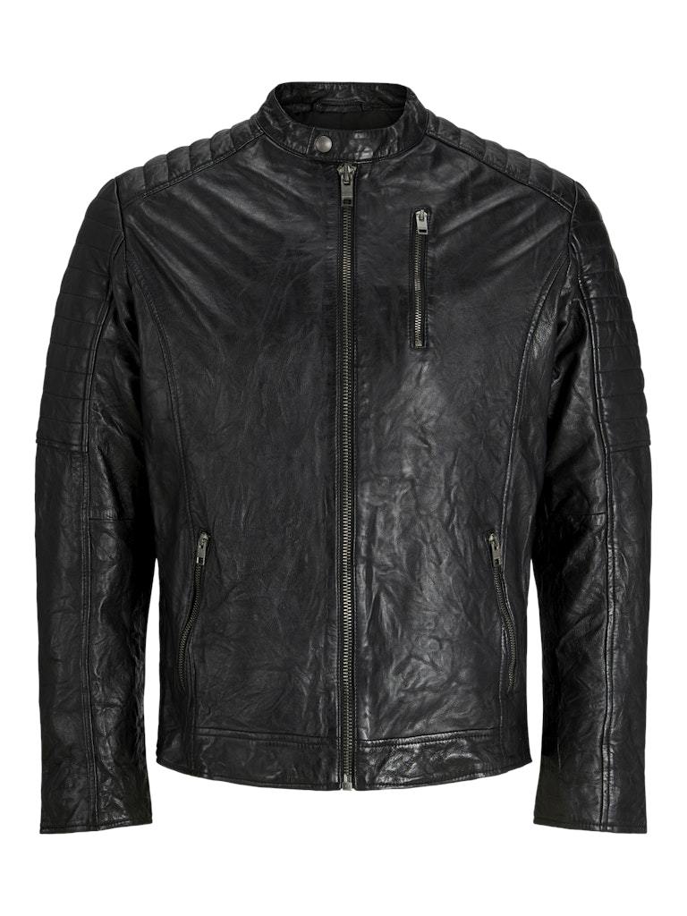 BIKER - JACK&JONES JJERICHARD LEATHER JACKET NOOS