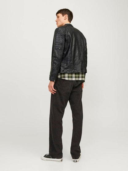 BIKER - JACK&JONES JJERICHARD LEATHER JACKET NOOS