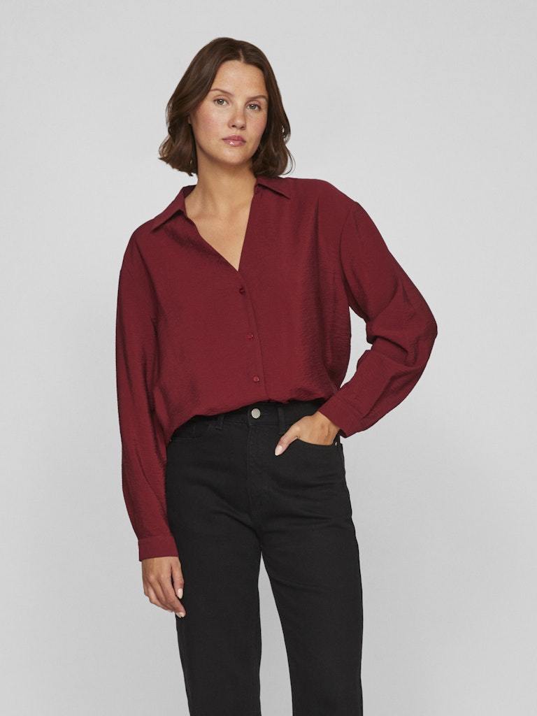 CAMICIA - VILA VIDOMIRA V-NECK L/S SHIRT - NOOS