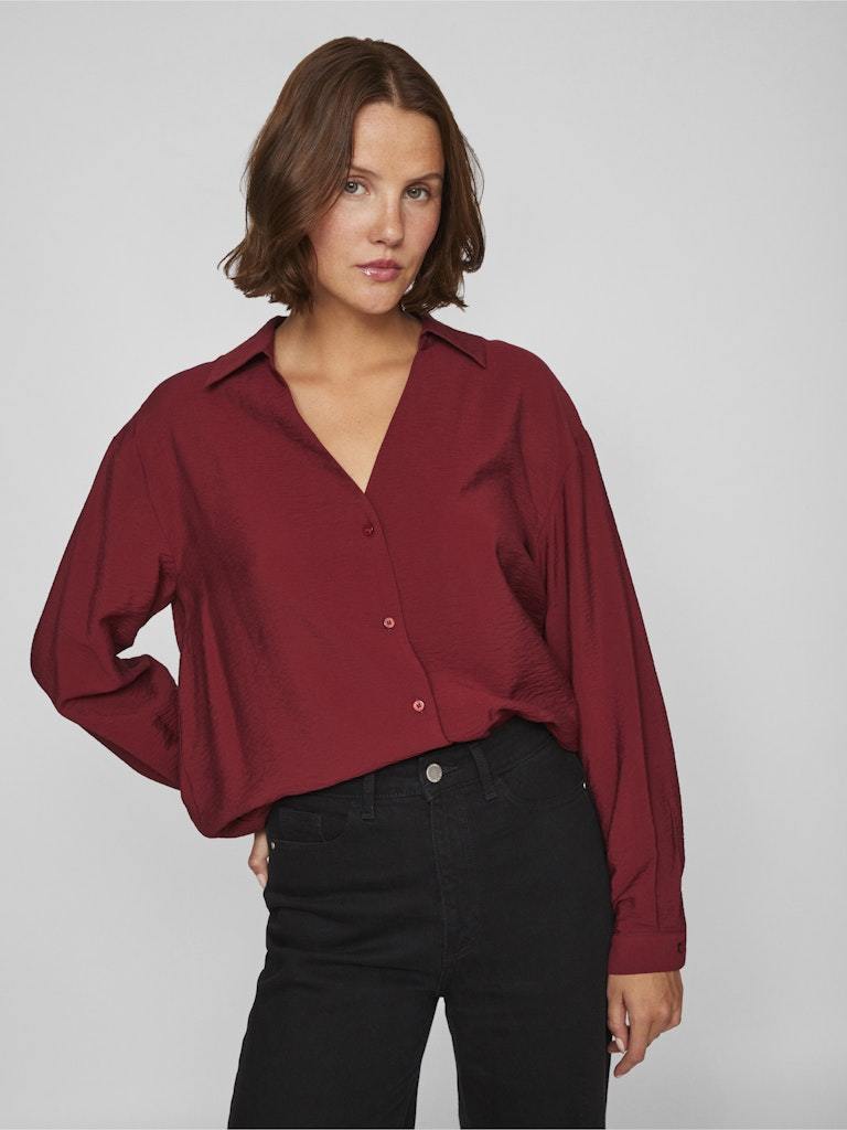 CAMICIA - VILA VIDOMIRA V-NECK L/S SHIRT - NOOS