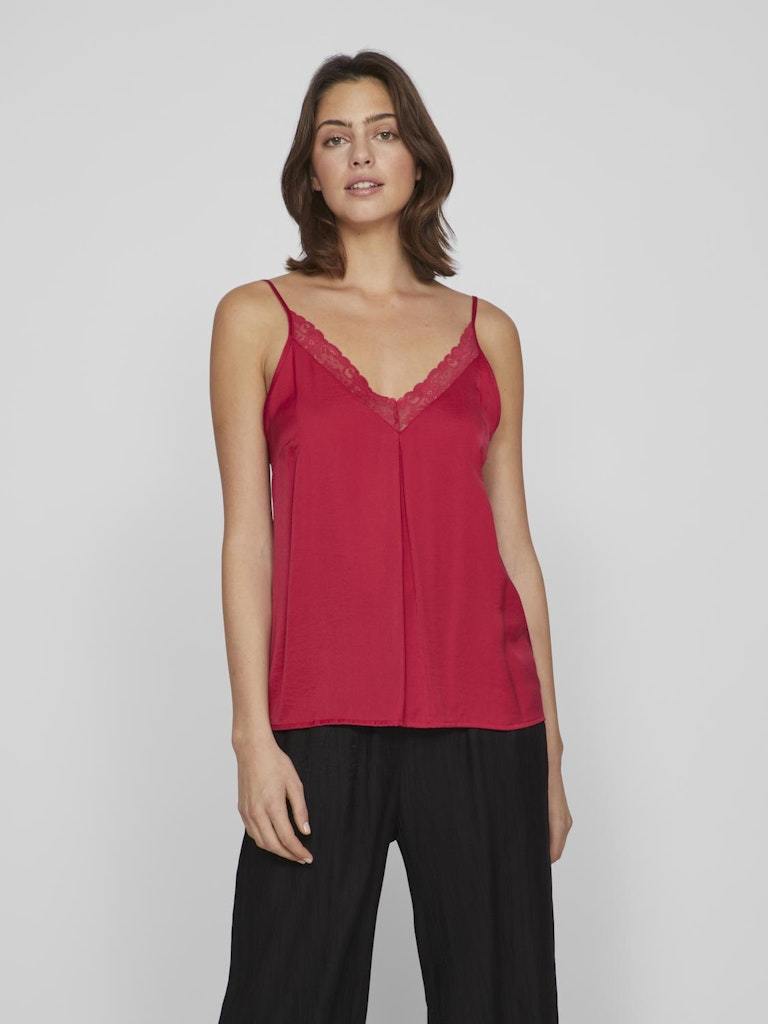 TOP - VILA VICAVA V-NECK LACE SINGLET- NOOS