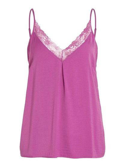 TOP - VILA VICAVA V-NECK LACE SINGLET- NOOS