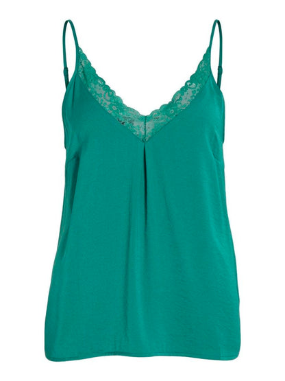 TOP - VILA VICAVA V-NECK LACE SINGLET- NOOS