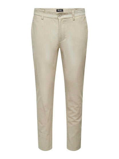 PANTALONE - ONLY & SONS ONSMARK TAP 0011 COTTON LINEN PNT