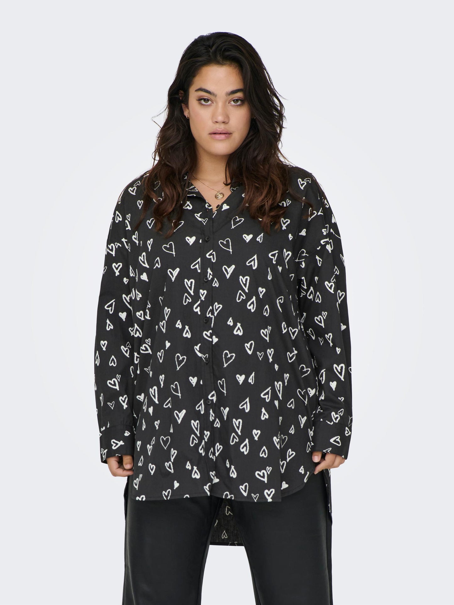 Camicia Carminsa Ls Oversize Shirt Aop Woven Only Carmakoma