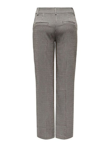 PANTALONE - ONLY ONLLETTIE MW STR CHECK PANT TLR