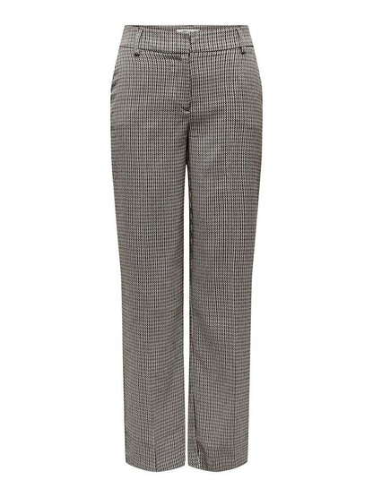 PANTALONE - ONLY ONLLETTIE MW STR CHECK PANT TLR