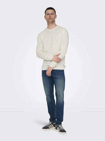 Pullover - Only & Sons Onspanter Reg 12 Struc Crew Knit Noos