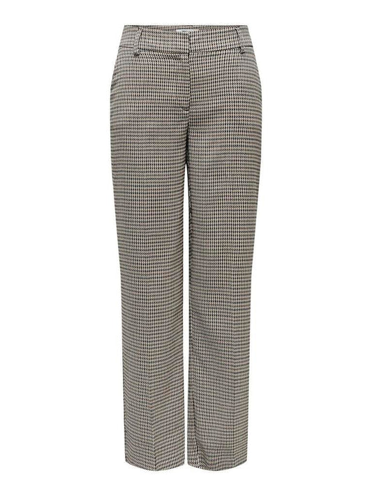 PANTALONE - ONLY ONLLETTIE MW STR CHECK PANT TLR