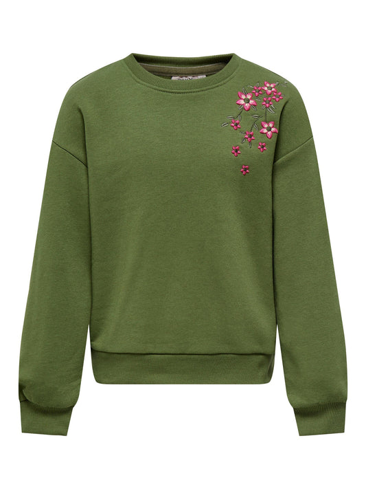 Felpa Kognew Brooke L/S Oneck Flower Swt Only Kids