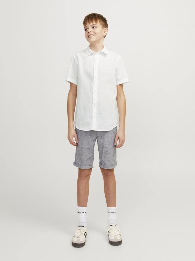 CAMICIA - JJJUNIOR JJELINEN BLEND SHIRT SS SN JNR