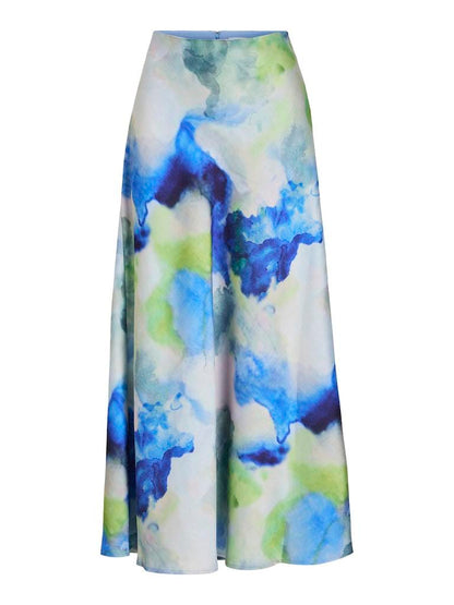 Vila - Gonna - Donna | viravenna watercolor midi skirt/dc