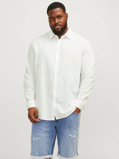 CAMICIA - JACK&JONES JJELINEN BLEND SHIRT LS SN PLS