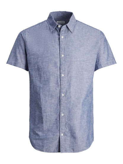 CAMICIA - JACK&JONES JJELINEN BLEND SHIRT SS SN PLS