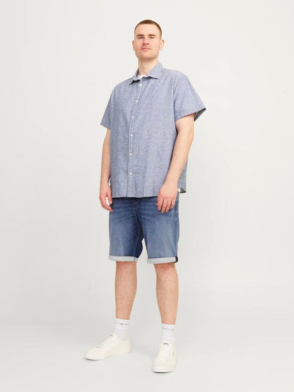 CAMICIA - JACK&JONES JJELINEN BLEND SHIRT SS SN PLS