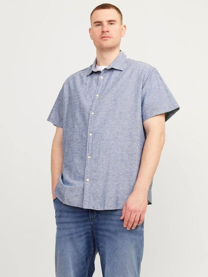 CAMICIA - JACK&JONES JJELINEN BLEND SHIRT SS SN PLS