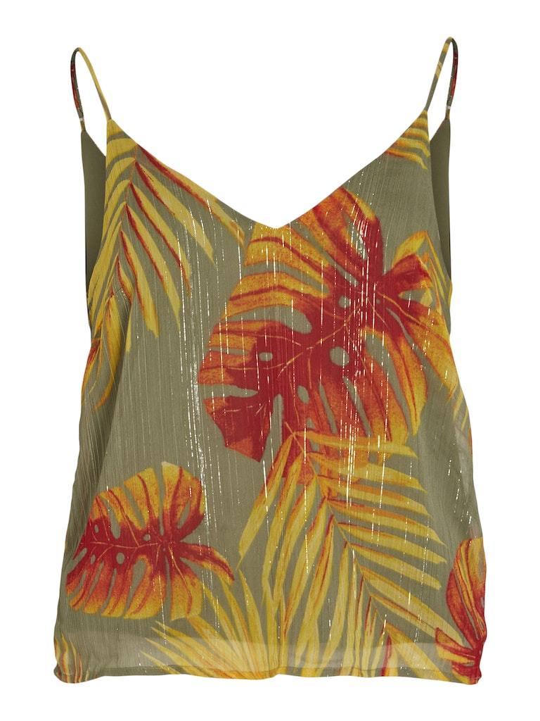 TOP - VILA VIFLORI V-NECK SINGLET TOP/DC/LS