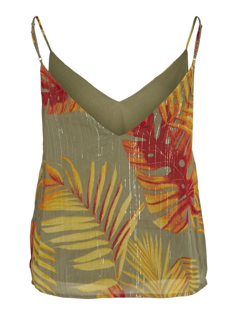 TOP - VILA VIFLORI V-NECK SINGLET TOP/DC/LS