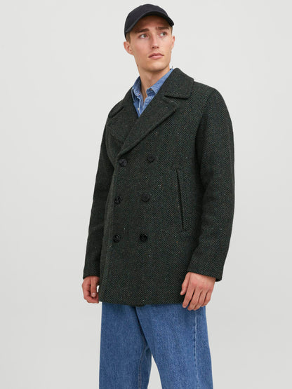 Trench Jprblukane Herringbone Wool Peacoat Jack&Jones